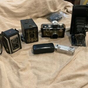 Vintage Cameras Kodak, Argus, Brownie, Minolta & Seneca Trio